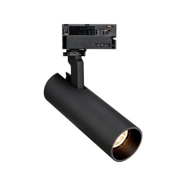 AUSSTELLUNGSSTÜCK - Maxlight Shinemaker - Stromschienenstrahler - 3-Phasen-Schienensystem - Ø 5,5 x 19,6 cm - 15W dimmbare LED inkl. - schwarz