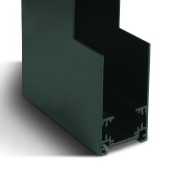 ONE Light magnetisches Schienensystem MAXI - vertikales Innen-Eckprofil - 11 x 7,5 x 4 cm - schwarz
