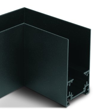 ONE Light Magnetschienensystem MAXI - horizontales Aufputz-Eckprofil - 11 x 7,5 x 4 cm - schwarz