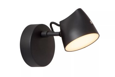 Lucide Milne - Wandleuchte - Ø 10 x 16,5 cm - 6W dimmbare LED inkl - schwarz