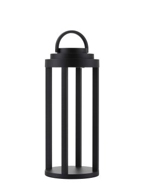 Nova Luce Mocha - wiederaufladbare Tischleuchte - Ø 15 x 35 cm - 2W dimmbare LED inkl. -  IP54 - dunkel anthrazit