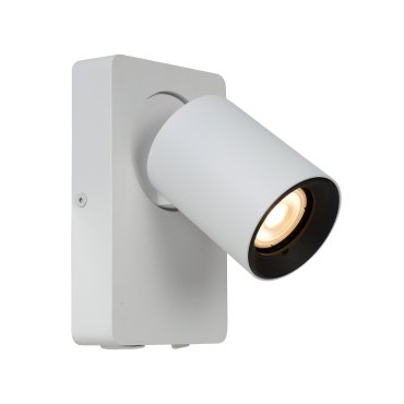 Lucide Nigel - Wandleuchte mit Schalter und USB-Anschluss - 16 x 10 x 11,8 cm - 5W LED inkl - weiß