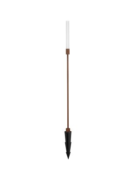 Nova Luce Slot - Gartenpfosten - Ø 2,5 x 80 cm - 4W LED inkl. - IP65 - corten