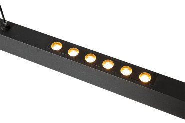 ETH Sem - Hängeleuchte - 150 x 2 x 150 cm - 42W dimmbares LED inkl. - bewegungsgesteuert - schwarz