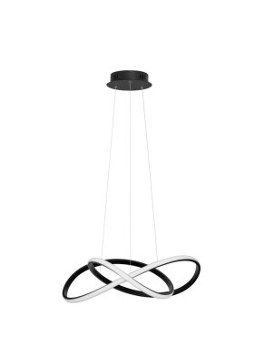 Nova Luce Amara - hängeleuchte - 56 x 120 cm - 28W LED inkl. - sand schwarz