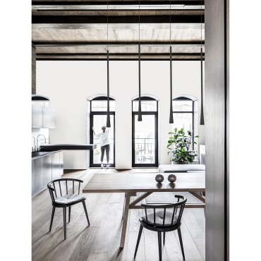 Nova Luce Goccio - Hängeleuchte - 110 x 4,5 x 160 cm - 5 x 7W LED inkl. - schwarz