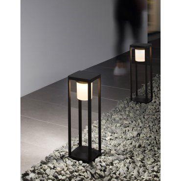 Nova Luce Loveto - tragbare Stehleuchte mit Solarsensor - 14,5 x 14,5 x 50 cm - 1,5W dimmbare LED inkl - IP65 - anthrazit