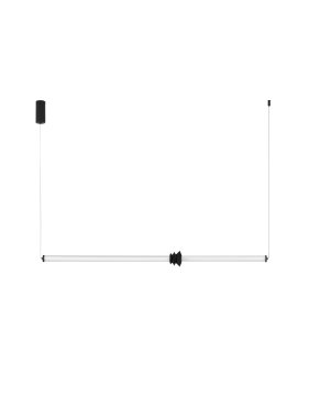 Nova Luce Stalactite - Hängelampe - 110 x 170 x 8 cm - 15W dimmbar LED inkl. - sand schwarz