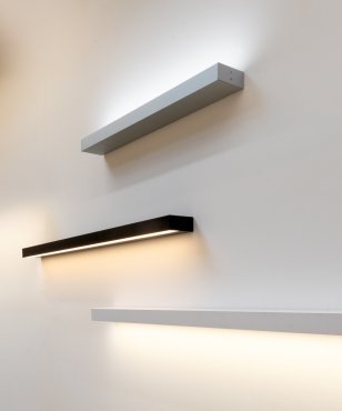 Leuchtenkönig Wall Line - Wandleuchte - Profil 3,3 x 7 cm - 19,2W LED pro Meter - alu - LED-Strip und Treiber IP65