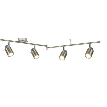 Searchlight Samson - Aufbaustrahler 6L - 180 x 13 x 19,5 cm - IP44 - satiniert silber