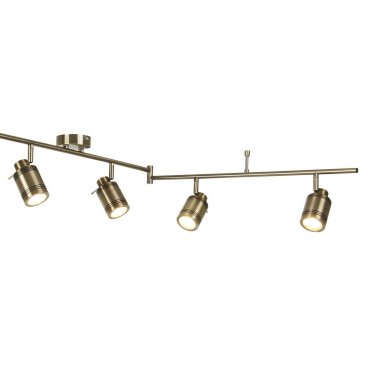 Searchlight Samson - Aufbaustrahler 6L - 180 x 13 x 19,5 cm - IP44 - Messing antik