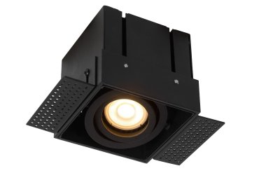 Lucide Trimless - Einbaustrahler - 97 x 97 mm, 97 x 97 mm Einbaumaß - schwarz