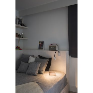 Faro Leser - Wandleuchte mit Schalter - 46 x 12 cm - 5W LED inkl. - Nickel satiniert