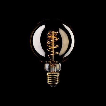LED-Filamentlampe Creative Cables - Ø 9,5 x 14 cm - E27 - 4W dimmbar - 1800K - bernstein