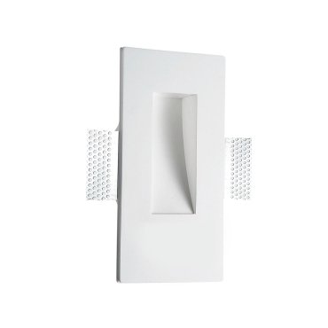 Nova Luce Cirocco - Wandeinbauleuchte - 17 x 8 cm - weißer Gips