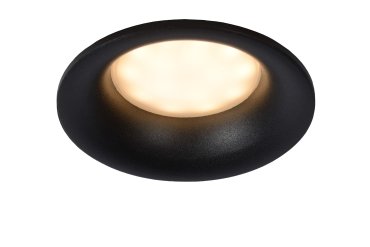 Lucide Ziva - Einbauspot - Ø 84 mm, Ø 75 mm Einbaugröße - IP44 - schwarz
