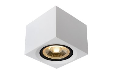 Lucide Fedler - Aufbaustrahler - 12 x 12 x 8,5 cm - 12W dimmbare LED inkl. - dimmbar bis warm - weiß