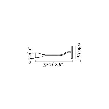 Faro Loke - Wandleuchte - 32 x 8 cm - 3W LED inkl. - Chrom poliert
