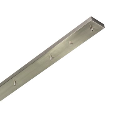 ETH - Deckenplatte 5 Lichtpunkte - 120 x 9 x 2,5 cm - Stahl satiniert
