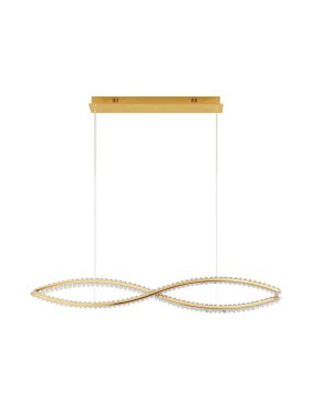 Nova Luce Aurelia - hängeleuchte - 120 x 16 x 150 cm - 95W LED dimmbare inkl. - gold