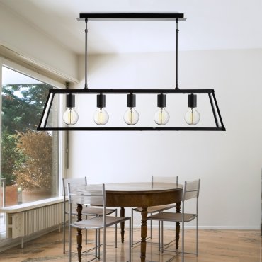 Searchlight Voyager - Pendelleuchte - 90 x 20 x 100 cm - mattschwarz