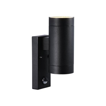 Nordlux Tin Maxi Sensor - Außenwandleuchte mit Bewegungsmelder - 7,6 x 22 x 12,5 cm - IP54 - schwarz