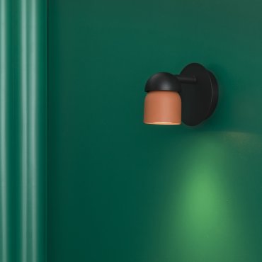 Faro Coco - Aufbaustrahler 1L - Ø 10 x 10 cm - schwarz und terracotta