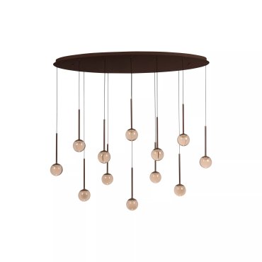 Lucide Calina - Hängelampe - 143,2 x 35 x 169,3 cm - 12 x 7W dimmbare LED inkl. - Kaffee