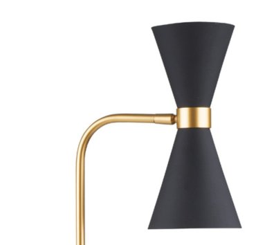 Maxlight Cornet - Tischleuchte - 67 cm - 2 x 5W LED inkl - schwarz und gold