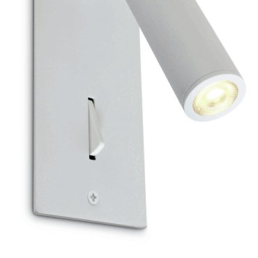ONE Light Reading Spots - Wandleuchte mit Schalter - 6 x 4,7 x 15 cm - 3W LED inkl. - weiß