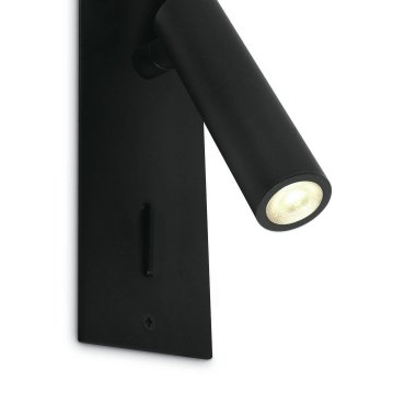 ONE Light Reading Spots - Wandleuchte mit Schalter - 6 x 4,7 x 15 cm - 3W LED inkl. - schwarz
