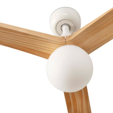 Faro Klim L - Deckenventilator mit Licht - Ø 150 cm - matt Weiß und Kiefer