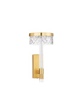 Nova Luce Bion - Wandleuchte - Ø 14,8 x 28 cm - 8W LED inkl. - messing gold