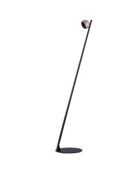 Nova Luce Lusa - Stehleuchte - Ø 30 x 146,5 cm - 6W dimmbar LED inkl. - Mokka Kaffee und schwarz
