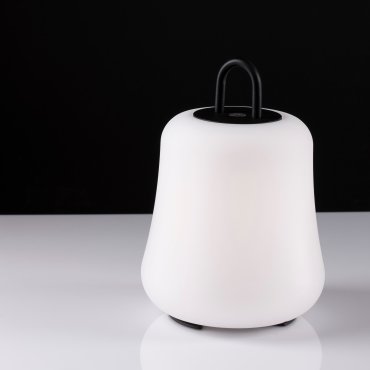 Nova Luce Jigra - tragbare wiederaufladbare Lichtquelle - Ø 16 x 22 cm - 2W dimmbare LED inkl. - IP54 - dunkel anthrazit