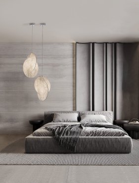 Nova Luce Esperia - Hängelampe - Ø 53 x 215 cm - Sand weiß