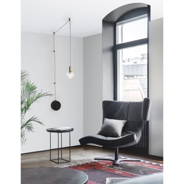 Nova Luce Belar - Hängeleuchte - Ø 10 x 300 cm - 4,8W LED inkl. - Messing und transparent