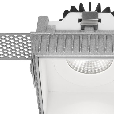 Nova Luce Belluno - rahmenloser Einbaustrahler - 73 x 73 mm, 96 x 96 mm Einbaumaß - IP54 - weiß
