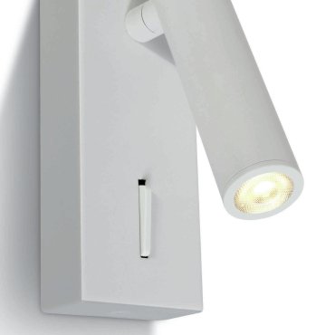 ONE Light Reading Spots - Wandleuchte mit Schalter - 5 x 2,5 x 12 cm - 3W LED inkl. - weiß