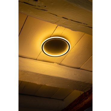 ETH Loïs - deckenleuchte - Ø 23 x 5 cm - 3 Stufen dimmbar - 15W LED inkl. - IP44 - schwarz
