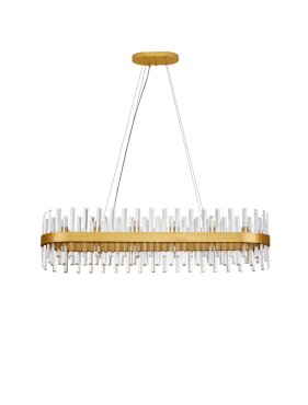 Nova Luce Crown - Hängelampe - 36 x 120 cm - Gold satiniert