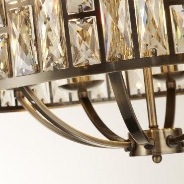 Searchlight Bijou - Hängeleuchte - Ø 64 x 150 cm - Messing antik und champagner