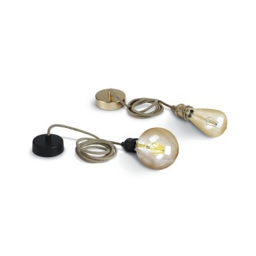 ONE Light - Stahldrahtaufhängung - 2 Meter - E27 - schwarz