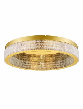 Nova Luce Kinara - Deckenleuchte - Ø 60 x 11 cm - 70W dimmbar LED inkl. - gold