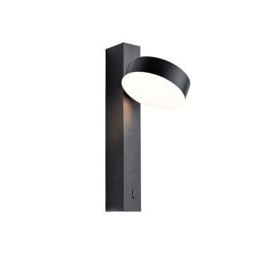 VK Lighting Lopi  - Leselampe mit Schalter - Ø 9,8 x 29,8 cm - 8W LED inkl. - schwarz