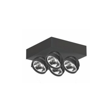 Artdelight Dutchess - Aufbaustrahler 4L - 25 x 25 x 17,5 cm - schwarz