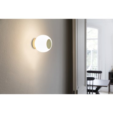 Faro Moy - Wand-/Deckenleuchte - Ø 14 x 13 cm - 4W LED inkl. - IP44 - satiniert gold