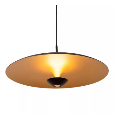 Lucide Kenneth - Pendelleuchte - Ø 60 x 170 cm - 16W dimmbare LED inkl - schwarz und matt gold