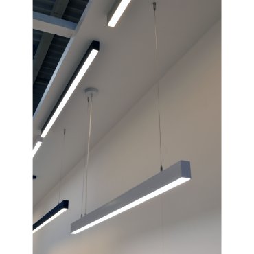 Leuchtenkönig Slim Line - Hängeleuchte - Profil 5,5 x 3,3 cm - 19,2W LED pro Meter - weiß