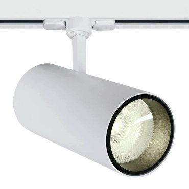 ONE Light COB Cylinder - Stromschienenstrahler mit COB LED - 3-Phasen-Stromschienensystem - Ø 9 x 20 cm - inkl. 30W LED - weiß - warmweiße Lichtfarbe